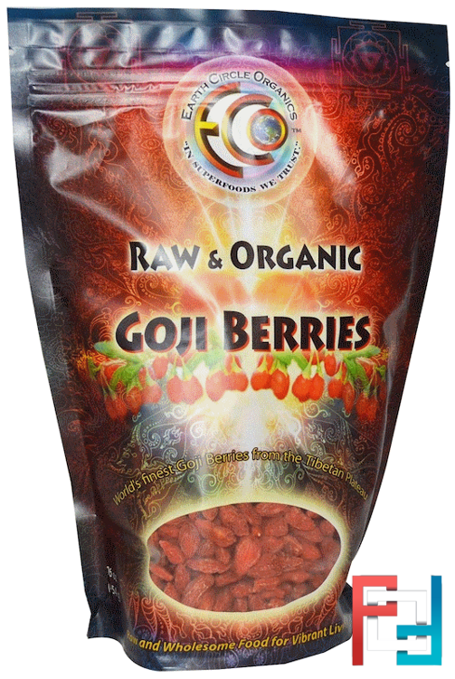 Goji Berries, Raw & Organic, Earth Circle Organics, 16 oz, 454 g