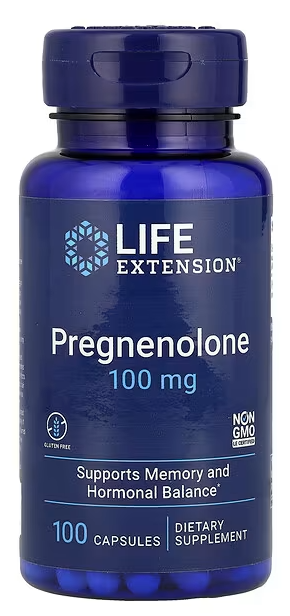 Прегненолон, Pregnenolone, Life Extension, 50 mg, 100 Capsules