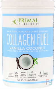 Collagen Fuel, Grass-Fed Collagen Peptide Drink Mix, Vanilla Coconut, Primal Kitchen, 13.1 oz, 370 g