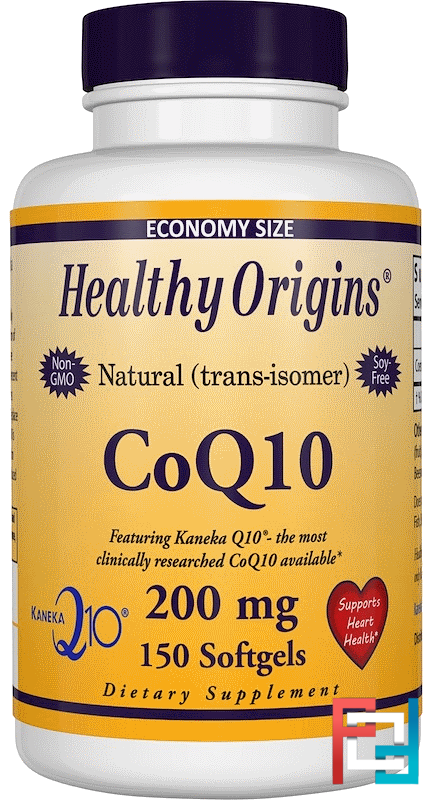 Коэнзим Q10, CoQ10, Kaneka Q10, Healthy Origins, 200 mg, 150 Softgels