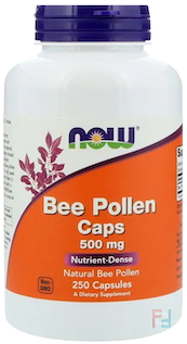 Bee Pollen Caps, Now Foods, 500 mg, 250 Capsules