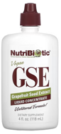 GSE Grapefruit Seed Extract, Liquid Concentrate, NutriBiotic, 2 fl oz, 59 ml