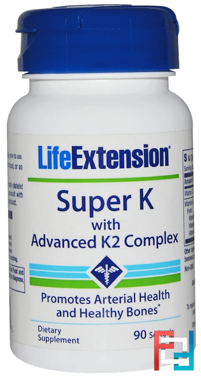 Super K With Advanced K2 Complex, Life Extension, 90 Softgel