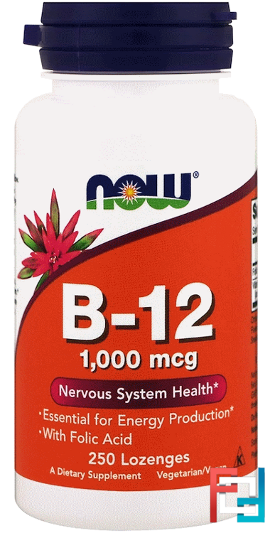 B-12, Now Foods, 1,000 mcg, 250 Lozenges