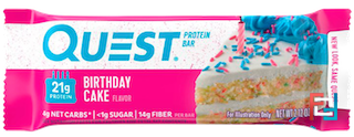 Coated Protein Bar, Birthday Cake, Quest Nutrition, 1 Pack * 60 g