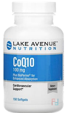 Lake Avenue Nutrition, CoQ10 USP with Bioperine, 100 mg, 150 Softgels