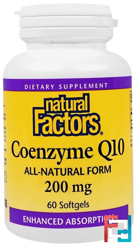 Coenzyme Q10, Natural Factors, 200 mg, 60 Softgels