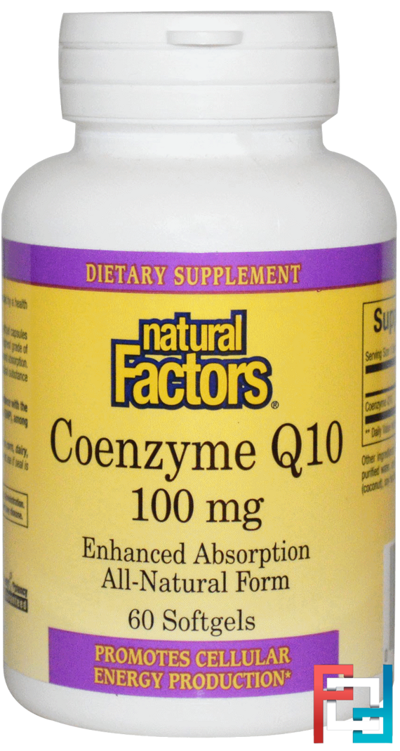 Coenzyme Q10, Natural Factors, 100 mg, 60 Softgels