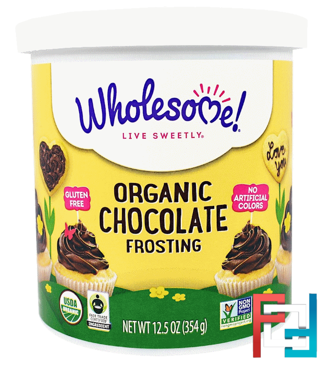 Organic Chocolate Frosting, Wholesome Sweeteners, Inc., 12.5 oz (354 g)