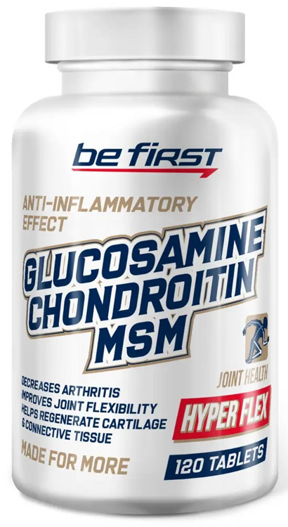 Glucosamine+Chondroitin+MSM Hyper Flex, Be First. 120 tab