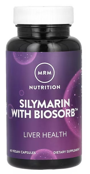 Cилимарин с комплексом Biosorb (Расторопша пятнистая), Silymarin with BioSorb, MRM, 60 Veggie Caps