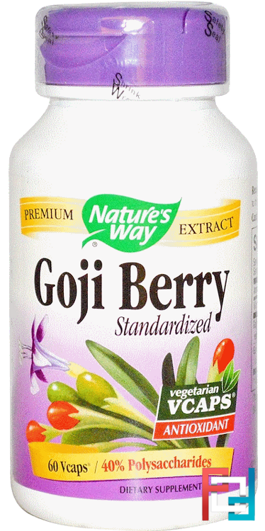 Goji Berry, Standardized, Nature's Way, 60 Veggie Caps