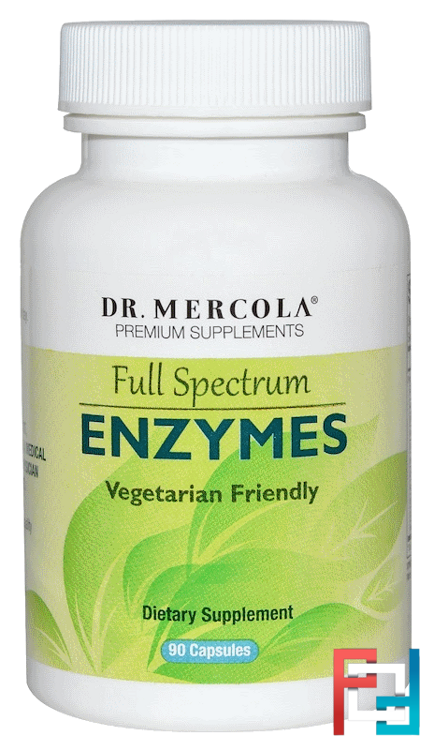 Enzymes, Full Spectrum, Dr. Mercola, 90 Capsules