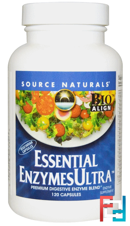 Essential Enzymes Ultra, Source Naturals, 120 Capsules