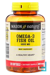 Fish Oil, Mason Natural, 1.000 mg, 90 Softgels