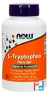 L-Tryptophan Powder, Now Foods, 57 g