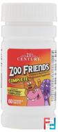 Zoo Friends Complete, 21st Century, 60 Chewable Tablets