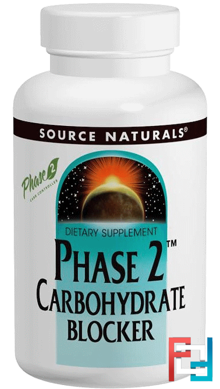 Phase 2 Carbohydrate Blocker, Source Naturals, 500 mg, 60 Tablets