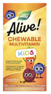 Alive! Children's Chewable Multi-Vitamin, Orange, Berry Fruit Flavors, Nature's Way, 120 Chewable Tablets
