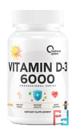 Vitamin D-3 6000, Optimum System, 365 caps