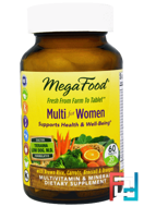 Multi for Women, MegaFood, 60 Tablets
