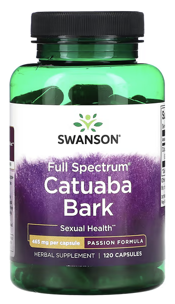 Full Spectrum Catuaba Bark, кора катуабы, Swanson, 465 mg, 120 Capsules