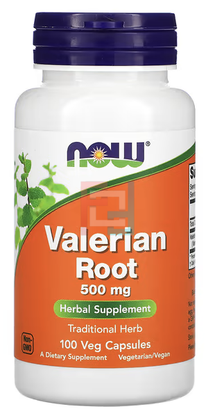 Корень валерианы, Valerian Root, Now Foods, 500 mg, 100 Capsules