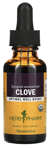 Clove, Гвоздика, сизигий ароматический, Herb Pharm, 1 fl oz, 30 ml