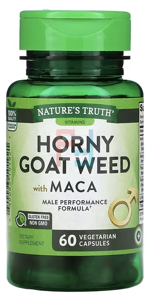 Травка горянка с макой, Horny Goat Weed with Maca, Nature's Truth, 60 Vegetarian Capsules