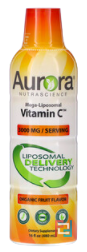 Mega-Liposomal Vitamin C, Organic Fruit Flavor, Aurora Nutrascience, 3.000 mg, 16 fl oz, 480 ml