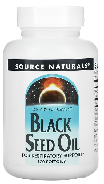 Масло черного тмина, Black Seed Oil, Source Naturals, 120 Softgels