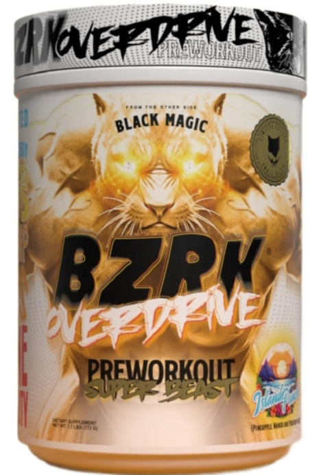 Предтренировочная добавка БЗРК Овердрайв, Pre-workout supplement BZRK Overdrive, Black Magic, 780 g