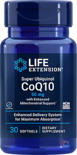 Super Ubiquinol CoQ10 with Enhanced Mitochondrial Support, Life Extension, 50 mg, 30 Softgels