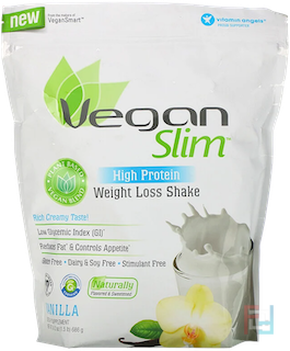 Vegan Slim, High Protein, Weight Loss Shake, Vanilla, VeganSmart, 1.5 lbs, 686 g