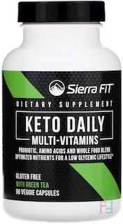 Keto Daily Multivitamins with Green Tea, Sierra Fit, 90 Veggie Capsules