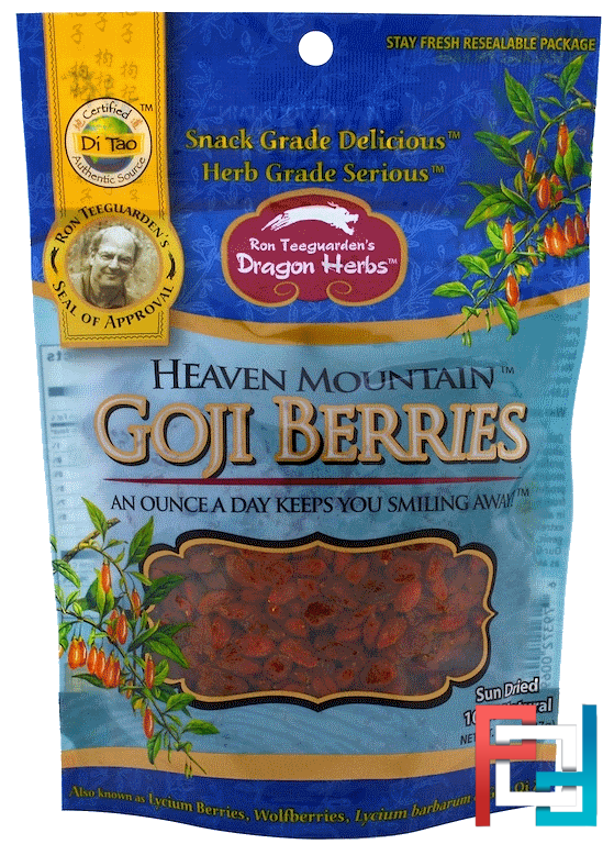 Heaven Mountain Goji Berries, Dragon Herbs, 8 oz, 227 g