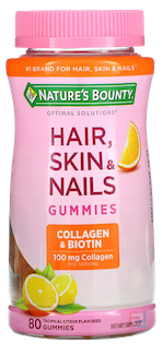 Optimal Solutions, Hair, Skin, & Nails with Biotin and Collagen,Nature's Bounty, 80 Gummies