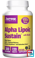 Alpha Lipoic Sustain, with Biotin, Jarrow Formulas, 300 mg, 120 Tablets