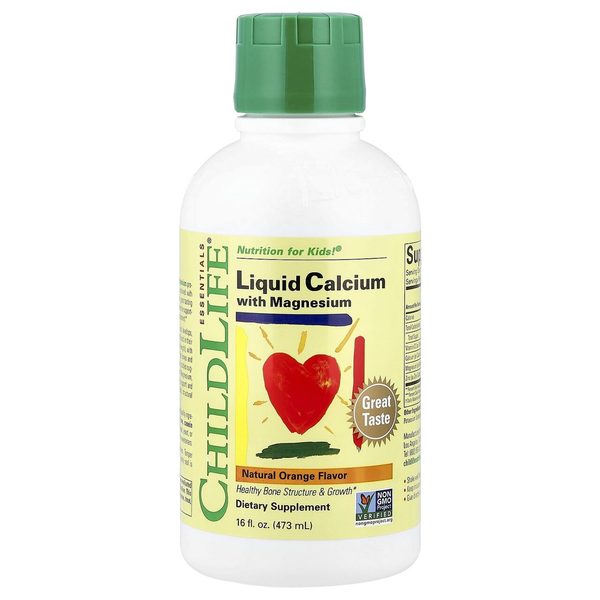 Жидкий кальций с магнием для детей, ChildLife Essentials — Liquid Calcium with Magnesium, 473 мл