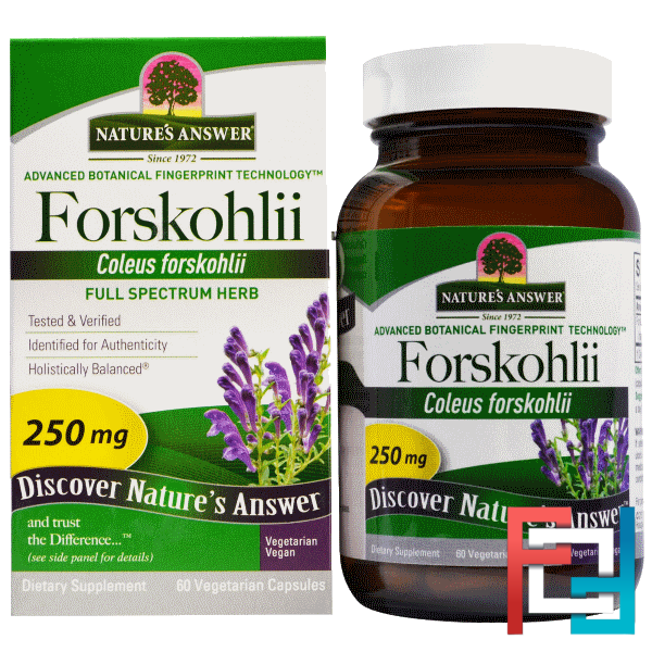 Forskohlii, Nature's Answer, 250 mg, 60 Vegetarian Capsules