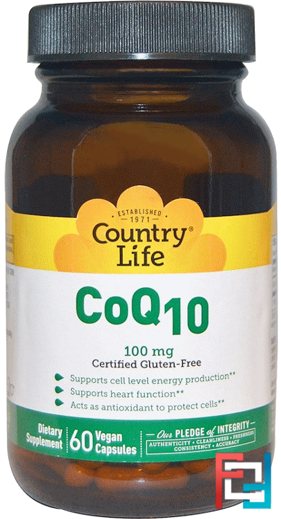 CoQ10, Country Life, 100 mg, 120 Vegan Softgels