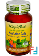 Men's One Daily, Iron Free, MegaFood, 60 Tablets