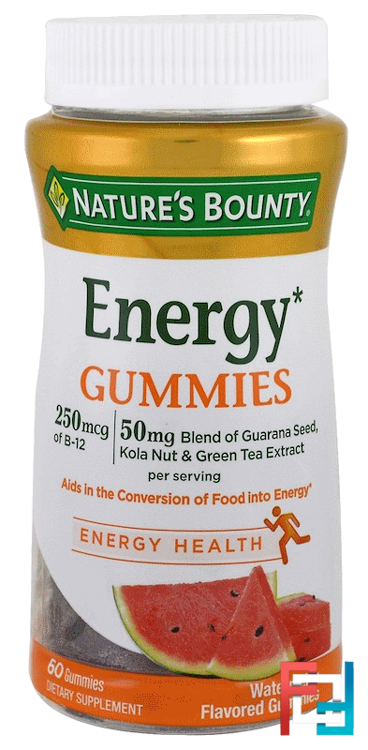 Energy Gummies, Watermelon Flavored, Nature's Bounty, 60 Gummies