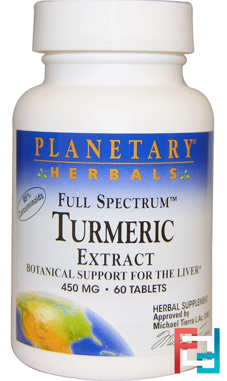 Full Spectrum Turmeric Extract, Planetary Herbals, 450 mg, 60 Tablets