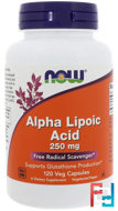 Alpha Lipoic Acid, Now Foods, 250 mg, 120 Veg Capsules