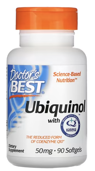 Ubiquinol with Kaneka, убихинол с Kaneka, Doctor's Best, 50 mg, 90 Softgels