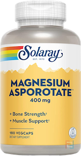 Magnesium Asporotate, Solaray, 400 mg, 180 VegCaps