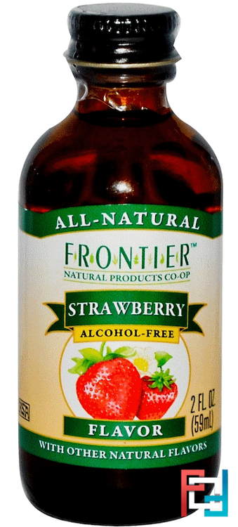 Strawberry Flavor, Alcohol-Free, Frontier Natural Products, 2 fl oz, 59 ml