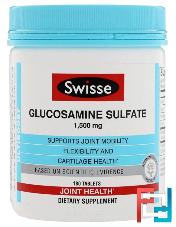 Glucosamine Sulfate, Swisse, 1,500 mg, 180 Tablets