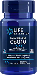 Super Ubiquinol CoQ10 with Enhanced Mitochondrial Support, Life Extension, 100 mg, 30 Softgels